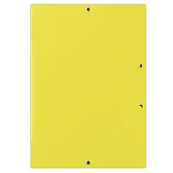 Donau Teczka z gumką karton, A4, 400gsm, 3-skrz., żółta