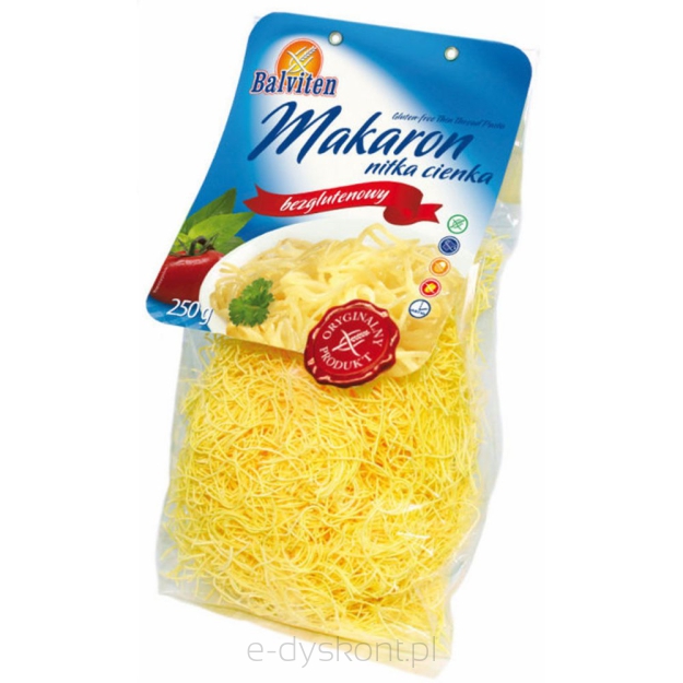 Balviten Makaron Nitki Cienkie 250G . Produkt Bezglutenowy