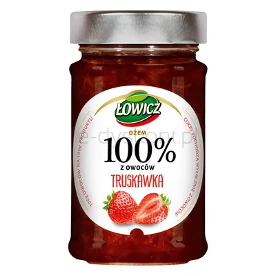 Łowicz Dżem 100% Z Owoców Truskawka 210 G