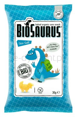 Biosaurus Chrupki Kukurydziane Dinozaury Z Solą Morską Bezgl. Bio 30 G