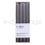 Świeca Stołowa Długa Ryflowana Donau Home, 25X300 Mm, 4 Szt., Szara - 2
