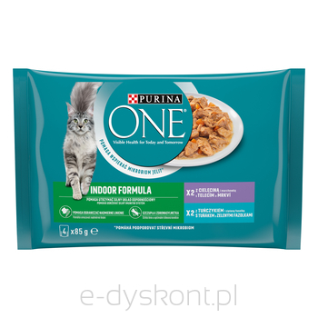 Purina One Indoor Cat Tuńczyk (4X85G)