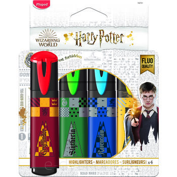 Zakreślacz Maped Harry Potter 4 szt kartonowe etui