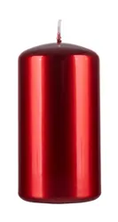 Świeca słupek DONAU HOME Aurora, 70x130mm, rubin