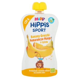 Hipp Sport Banany-Gruszki-Pomarańcze-Mango Z Ryżem Bio 120G
