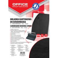 Office Products Okładki do bindowania karton, A4, 250gsm, skóropodobne, 100szt., czarne [BIURO]