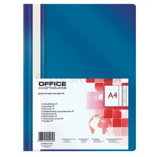 Office Products Skoroszyt, PP, A4, miękki, 100/170mikr., granatowy