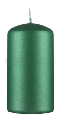 Świeca słupek DONAU HOME Standard Lakier, 60x115mm, zielony metaliczny mat