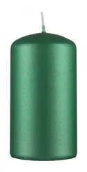 Świeca słupek DONAU HOME Standard Lakier, 60x115mm, zielony metaliczny mat