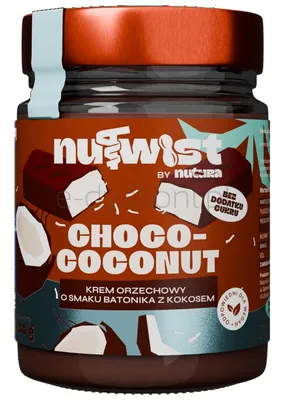 Nutwist - Krem orzechowy o smaku batonika czekoladowo-kokosoweg bez dodatku cukru 250g