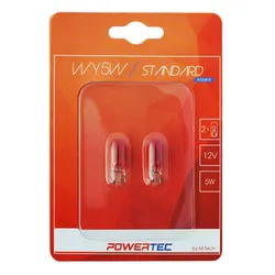 Żarówka Powertec 12V Wy5W T10 5W Wedge Amber