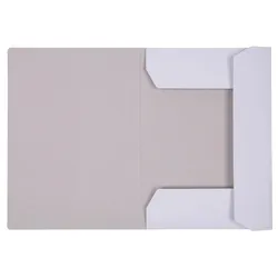 Teczka z gumką OFFICE PRODUCTS Budget, karton, A4, 250gsm, 3-skrz., biała
