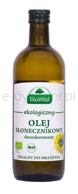 Ekowital Olej Słonecznikowy Do Smażenia Bio 1 L