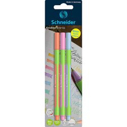 Schneder Cienkopis Line-Up Pastel, 0,4Mm, 3 Szt., Blister, Mix Kolorów