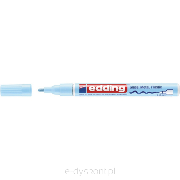 Marker olejowy połyskujący e-751 EDDING, 1-2 mm, niebieski pastelowy