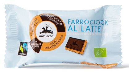 Herbatniki Orkiszowe Z Mleczną Czekoladą Fair Trade Bio 28 G - Alce Nero [BIO]