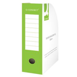 Q-Connect Pojemnik Na Dokumenty, Karton, Otwarte, A4/100Mm, Zielone