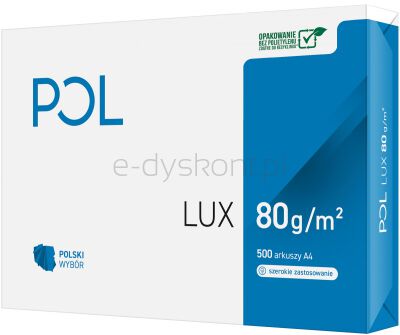 Pollux Papier Ksero A4, klasa B, 161CIE, 80gsm, 500ark. 
