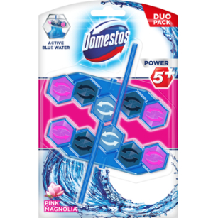 Domestos Power 5 Kostki Do Toalet + Blue Water - Pink Magnolia 