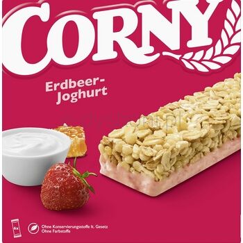 Corny Base multipack o smaku jogurtu truskawkowego 6x25g