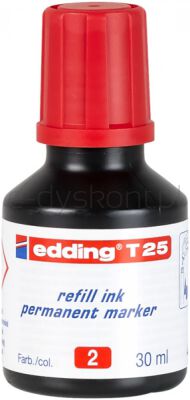 Edding Tusz do uzupełniania markerów permanentnych e-T 25 czerwony [BIURO]