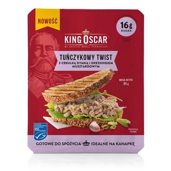King Oscar Tuńczykowy twist z cebulką dymką i dresingiem musztardowym 85g