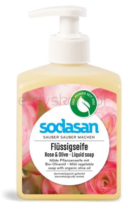 Sodasan Mydło W Płynie różano - oliwkowe (dozownik) BIO 300 ml