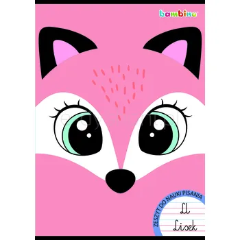 Bambino zeszyt do nauki pisania okładka laminowana A4 32 kartki linia dwukolorowa mix dziewczęcy