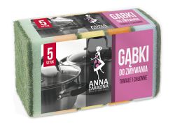 Anna  Zaradna Gąbki Do Zmywania Prostokątne, 5 Szt., Mix Kolorów