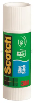 Scotch Klej Biurowy Biały, W Sztyfcie, W Display'U, 40G