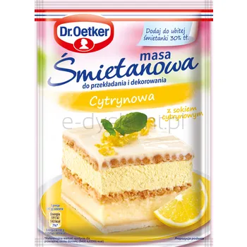 Dr. Oetker Masa Śmietanowa Cytrynowa 70G