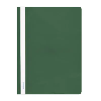 Donau Skoroszyt PVC, A4, twardy, 150/160mikr., zielony 