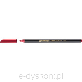 Pisak z cienką końcówką e-1200 EDDING, 1-3mm, metaliczny czerwony