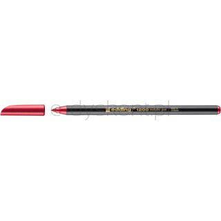 Edding Pisak z cienką końcówką e-12001-3mm, metaliczny czerwony