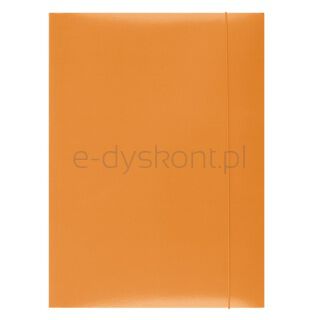 Office Products Teczka z gumką, karton, A4, 300gsm, 3-skrz., pomarańczowa
