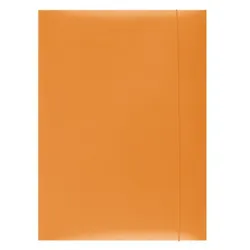 Office Products Teczka z gumką, karton, A4, 300gsm, 3-skrz., pomarańczowa