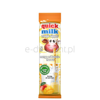 Quick Milk rurki do picia mleka o smaku mango i wanilii 5x6g
