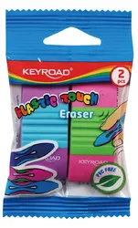 Keyroad Gumka uniwersalna Elastic Touch, 2szt., zawieszka, mix kolorów