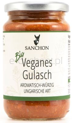 Sanchon Gulasz wegański z kostką proteinową grochu i bobu BIO 330 ml
