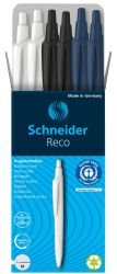 Schneider Długopis Automatyczny Reco, M, Box, 6 Szt., Mix Kolorów