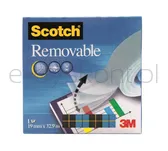 Taśma biurowa, do repozycjonowania Scotch Removable (811), matowa, 19mm, 32, 9m - 2