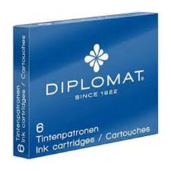 Diplomat Naboje Do Piór 6Szt., Niebieskie