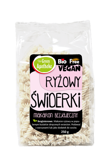 Makaron (Ryżowy) Świderki Fusilli Bezglutenowy Bio 250 G - Apotheke [BIO]