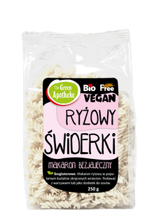 Makaron (Ryżowy) Świderki Fusilli Bezglutenowy Bio 250 G - Apotheke [BIO]