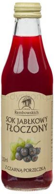 Rembowscy Sok jabłkowy tłoczony z czarną porzeczką 250 ml