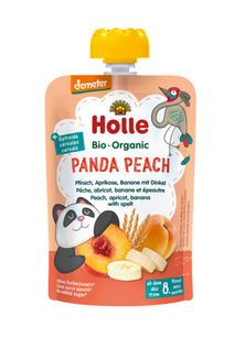 Mus W Tubce Brzoskwiniowa Panda (Brzoskwinia - Banan - Morela - Orkisz) Bez Dodatku Cukrów Od 8 Miesiąca Demeter Bio 100 G - Holle [BIO]