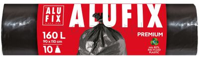 Alufix Worki na śmieci Profi, LDPE, 160l, 10 szt., czarne