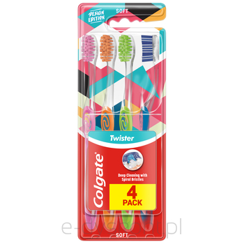 Colgate Szczoteczka Do Zębów Twister Limited Edition Miękka 4 Sztuki