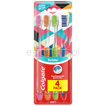 Colgate Szczoteczka Do Zębów Twister Limited Edition Miękka 4 Sztuki