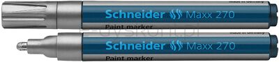 Schneider Marker olejowy Maxx 270, okrągły, 1-3mm, srebrny [BIURO]